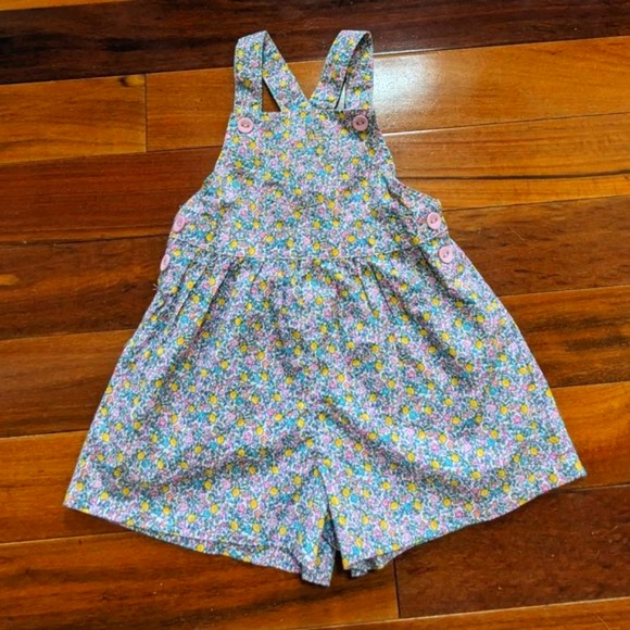 JoJo Maman Bebe Other - Jojo Maman Bebe Lemon Flower Bebe Shortalls (18-24 Months)